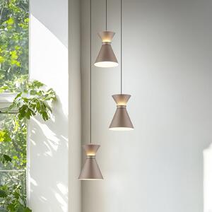 Helestra LED висяща лампа LUK, 3-крилна, кафява, с регулиране на яркостта, Затъмняване, Кафяв / ръждив, Кухня, Алуминий
