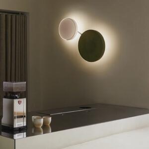 MARSET LED стенна лампа Caramel, опал, Ø 28 cm, TRIAC, стъкло, Затъмняване, Бял, Дневна/трапезария, Стъкло, Дизайн
