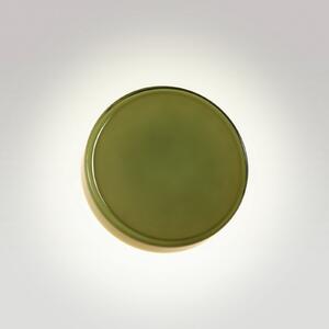 MARSET LED стенна лампа Caramel, зелена, Ø 22 cm, TRIAC, стъкло, Затъмняване, Зелен, Дневна/трапезария, Стъкло, Дизайн