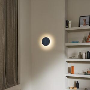 MARSET LED стенна лампа Caramel, синя, Ø 38 cm, TRIAC, стъкло, Затъмняване, Син, Дневна/трапезария, Стъкло, Дизайн