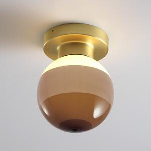 MARSET LED стенна лампа Dipping Light A2, кафява/месинг, Затъмняване, Кафяв / ръждив, Дневна/трапезария, Метал, Дизайн, Глобус
