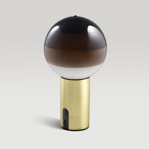 MARSET акумулаторна настолна лампа Dipping Light, кафява/месингова, с, Затъмняване, Кафяв / ръждив, Дневна/трапезария, Стъкло, Дизайн