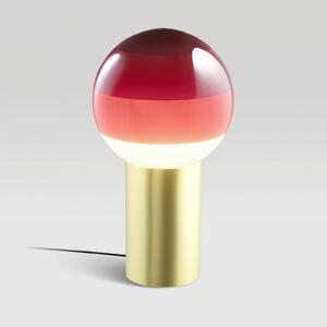 MARSET Настолна лампа Dipping Light, височина 22 cm, червена/месингова, Червен, Дневна/трапезария, Стъкло, Дизайн