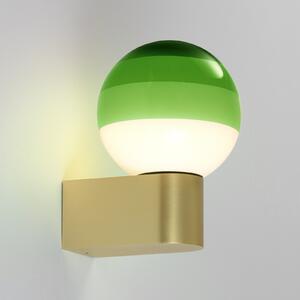 MARSET LED стенна лампа Dipping Light A1, зелена/златна, Затъмняване, Злато / месинг, Дневна/трапезария, Метал, Дизайн, Глобус
