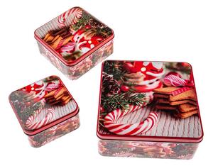Метални кутии за сладкиши в комплект 3 бр. Christmas – Dakls