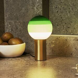MARSET Настолна лампа Dipping Light, височина 22 cm, зелена/месинг, Зелен, Дневна/трапезария, Стъкло, Дизайн