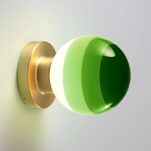 MARSET LED стенна лампа Dipping Light A2, зелена/златна, Затъмняване, Зелен, Дневна/трапезария, Метал, Дизайн, Глобус