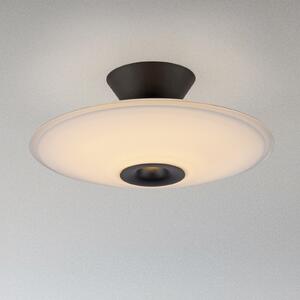 Paul Neuhaus LED плафон Elipsa, бял/черен, Ø 35 cm, Затъмняване, Черен, Дневна/трапезария, Стъкло