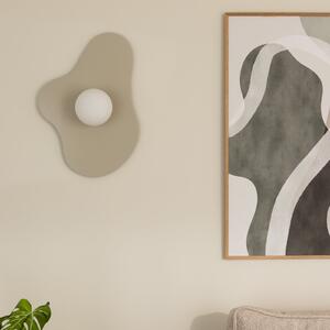 Globen Lighting стенна лампа ILLUSION, бежова, стъкло, 60 cm, Бежов, Дневна/трапезария, Стъкло, Модерен