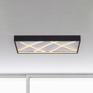 JUST LIGHT. GmbH LED таванска лампа Mikado, 60 x 30 cm, черна, Затъмняване, Черен, Дневна/трапезария, Метал, Модерен
