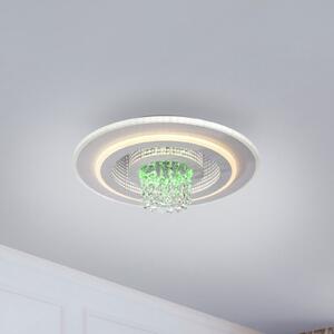 JUST LIGHT. GmbH LED таванска лампа Tolago RGB, CCT, бяла, дистанционно управление, Затъмняване, Бял, Дневна/трапезария, Метал, Модерен