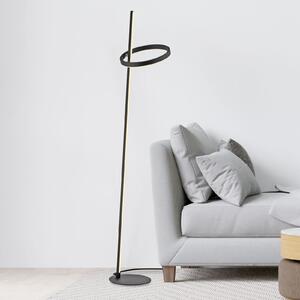JUST LIGHT. GmbH LED стояща лампа Ritus черна желязна димер 3000 K, Затъмняване, Черен, Дневна/трапезария, Метал, Модерен