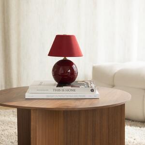 Globen Lighting акумулаторна настолна лампа IRIS, червена, височина 23 cm, Затъмняване, Червен, Дневна/трапезария, Плат / текстил, Скандинавски