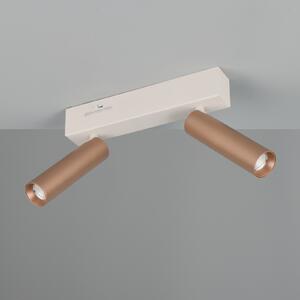 Trio Lighting LED тавански прожектор Ambala, дължина 26 cm, сив/кафяв, 2-крилен., Затъмняване, Кафяв / ръждив, Дневна/трапезария, Метал, Модерен