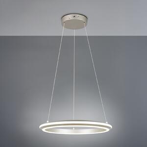 Trio Lighting LED висяща лампа Amador, Ø 45 cm, никелово покритие, метал, CCT, Затъмняване, Металик, Дневна/трапезария, Метал, Модерен