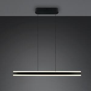 Trio Lighting LED висяща лампа Arcola, черна, дължина 115 cm, CCT, 2-лампова., Затъмняване, Черен, Дневна/трапезария, Метал, Модерен