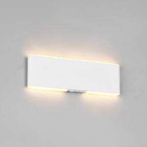 Trio Lighting LED акумулаторна стенна лампа Conchita, ширина 22 cm, бяла, метал, CCT, Затъмняване, Бял, Дневна/трапезария, Метал, Модерен