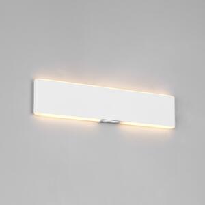 Trio Lighting LED акумулаторна стенна лампа Conchita, ширина 32 cm, бяла, метал, CCT, Затъмняване, Бял, Дневна/трапезария, Метал, Модерен
