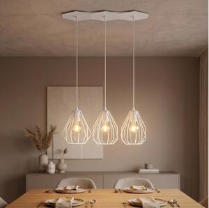 LED полилей на кабел BRYLANT 3xE27/60W/230V бял