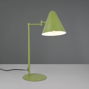 Trio Lighting Настолна лампа Cosima, зелена, височина 50 cm, метал, Зелен, Дневна/трапезария, Метал, Модерен