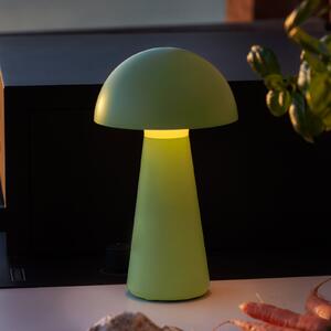 Sirius LED настолна лампа с акумулатор Sam, зелена, пластмаса, височина 28 см, IP54, Затъмняване, Зелен, Пластмаса, Скандинавски