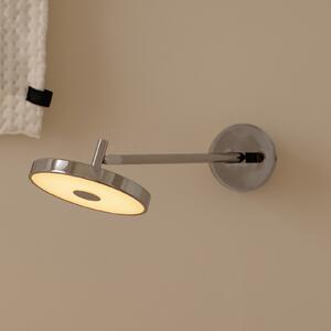 UMAGE LED стенна лампа Asteria LONG HW, полирана стомана, 45 cm, Затъмняване, Металик, Дневна/трапезария, Метал, Дизайн, Стенна розетка отдолу