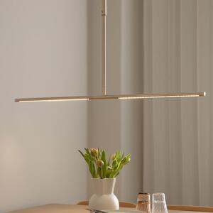 UMAGE LED висяща лампа Omni, цвят месинг, дължина 107 cm, 2-крилна., Затъмняване, Злато / месинг, Дневна/трапезария, Алуминий, Дизайн