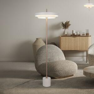 Trio Lighting LED стояща лампа Keaton, светло сива, височина 138 cm, метал, CCT, Затъмняване, Сив, Дневна/трапезария, Метал