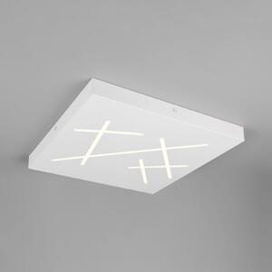 Trio Lighting LED плафон Snip, бял мат, дължина 50 cm, метал, CCT, Затъмняване, Бял, Дневна/трапезария, Метал, Модерен