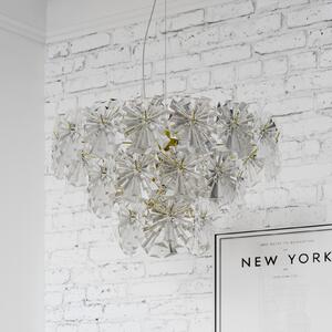 By Rydéns От Rydens Висяща лампа Lorraine, Ø 52 cm, прозрачна, Затъмняване, Прозрачен, Дневна/трапезария, Метал