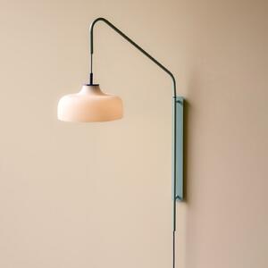 Hübsch HÜBSCH Стенна лампа Current, светлосиня, изпъкване 71 cm, Син, Дневна/трапезария, Стъкло, Модерен