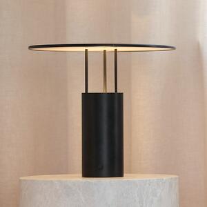 Piet Hein LED настолна лампа Tempel280, черна, височина 24,5 cm, Затъмняване, Черен, спалня, Алуминий, Дизайн