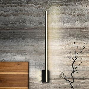 Schuller Valencia LED стенна лампа Stick, височина 80 cm, черна, метал, Черен, Дневна/трапезария, Алуминий, Модерен