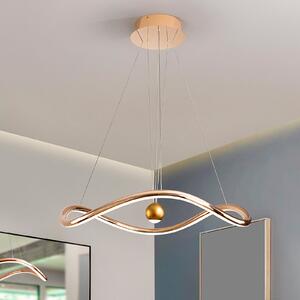 Schuller Valencia Умна LED висяща лампа Romina, Ø 78 cm, златист метал CCT, Затъмняване, Злато / месинг, Дневна/трапезария, Алуминий
