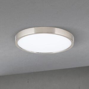 ORION LED плафон Disc, никелово сатенено покритие, Ø 24 cm, CCT, Затъмняване, Металик, Дневна/трапезария, Алуминий, Модерен