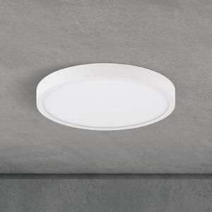 ORION LED таванска лампа Disc, бяла Ø 24 cm, CCT, метал/пластмаса, Затъмняване, Бял, Дневна/трапезария, Алуминий, Модерен