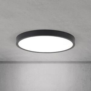 ORION LED таванска лампа Disc, черна Ø 28 cm, CCT метал/пластмаса, Затъмняване, Черен, Дневна/трапезария, Алуминий, Модерен