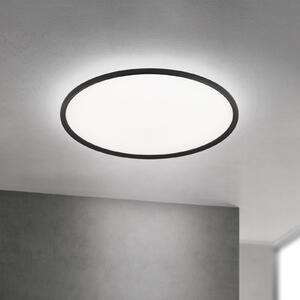 ORION LED плафон Kant, Ø 80 cm черен, CCT метал/пластмаса, Затъмняване, Черен, Дневна/трапезария, Алуминий, Модерен