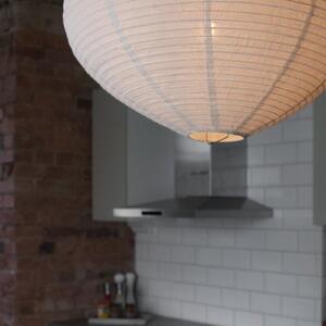 PR Home Висяща лампа Verona, бяла, Ø 55 cm, плат, E27-LED, Затъмняване, Бял, Дневна/трапезария, Плат / текстил