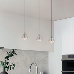 Trio Lighting LED висяща лампа Romeo Дължина 55 cm никелово метално покритие 3-крило., Металик, Дневна/трапезария, Метал, Модерен