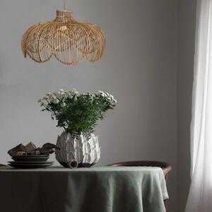 PR Home Висяща лампа Belle, цвят на дърво, ратан, Ø 43 cm, Затъмняване, Дърво, Дневна/трапезария, Дървесина