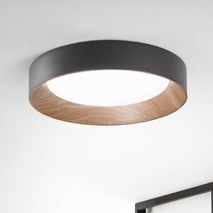 Luce Ambiente Design LED плафон Arka, Ø 50 cm, черен, метал, CCT, Черен, Дневна/трапезария, Метал, Модерен