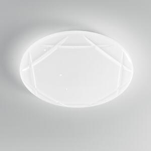 F.A.N. Europe LED таванска лампа Elixir, Ø 50 cm, бяла, пластмаса, CCT, Бял, Дневна/трапезария, Пластмаса, Модерен