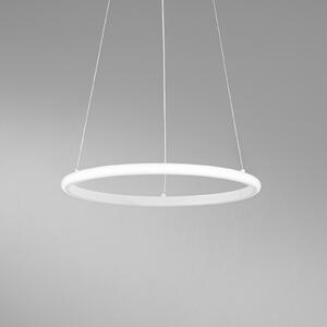 Luce Ambiente Design LED висяща лампа Axis, Ø 40 cm, бяла, метал, CCT, Бял, Дневна/трапезария, Метал, Модерен