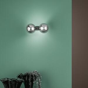 Luce Ambiente Design Стенна лампа HONEY, височина 34 см, черно/тъмно сиво, с 2 лампи, Затъмняване, Черен, Дневна/трапезария, Стъкло