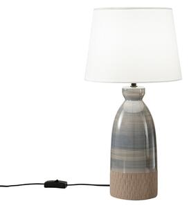 Luce Ambiente Design Настолна лампа Navajo, височина 49 cm, цветна/бяла, керамика/плат, Многоцветен, Дневна/трапезария, Керамика