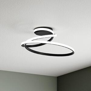 Luce Ambiente Design LED таванска лампа COASTER, черна, дължина 50 cm, метал, CCT, Черен, Дневна/трапезария, Алуминий, Модерен