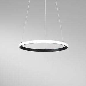 Luce Ambiente Design LED висяща лампа Axis, Ø 40 cm, черна, метал, CCT, Черен, Дневна/трапезария, Метал, Модерен