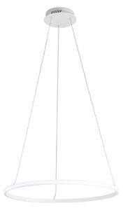 Luce Ambiente Design LED висяща лампа Axis, Ø 60 cm, бяла, метал, CCT, Бял, Дневна/трапезария, Метал, Модерен