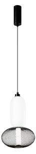 Luce Ambiente Design LED висяща лампа INKAS, височина 41 cm, черна, стъкло/метал, CCT, Черен, Дневна/трапезария, Стъкло